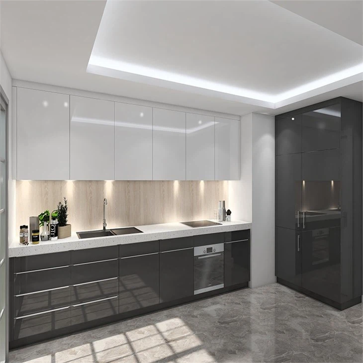 lacquered glass kitchen cabinets